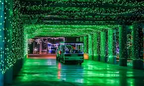 Glittering lights Santa Tram
