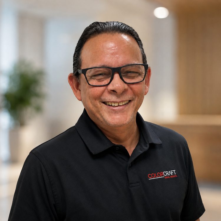 Headshots of ColorCraft executives Jorge Nieves and Brad Dorr.