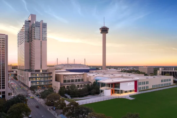 Grand Hyatt San Antonio River Walk and Henry B. Gonzalez Convention Center in downtown San Antonio.
