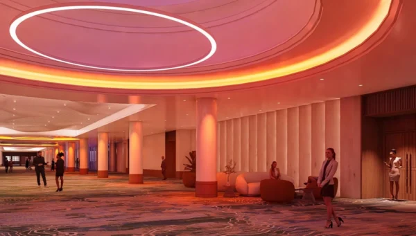 Rendering of the future Cobb Convention Center concourse.