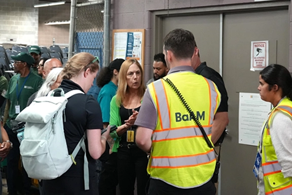 Pennsylvania Convention Center Green Team members assist with sustainable event operations