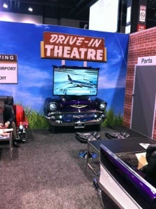 Germany-based Von Hagen Design built a stand for Detroit metro Airport at World Routes 2014.