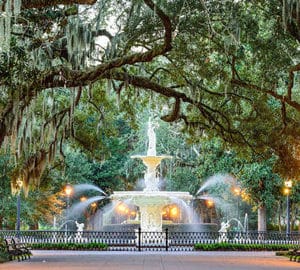 fountain in Forsyth Park