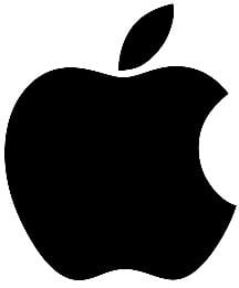 apple logo black