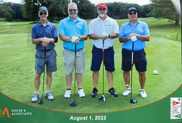 Chicago Randy Brumark 4-some L-R Tom Beard, Rick Pierson, James Zacharias and Lou Crescenti