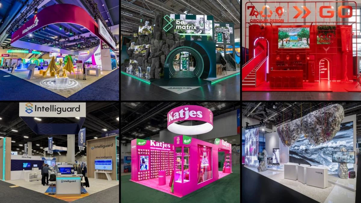 Composite of finalists for the 2026 ExSys Awards Best Sustainable Design category