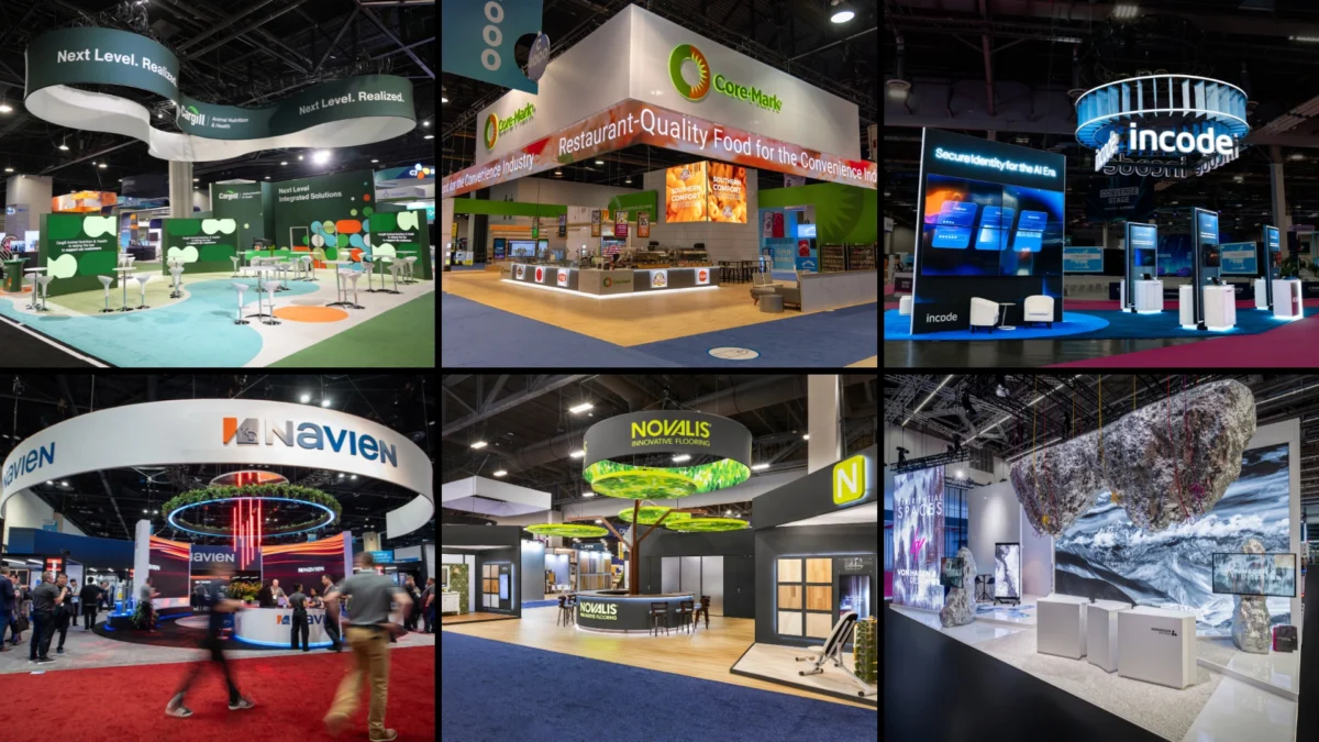 Composite of finalists for the 2026 ExSys Awards Best Overhead Element category