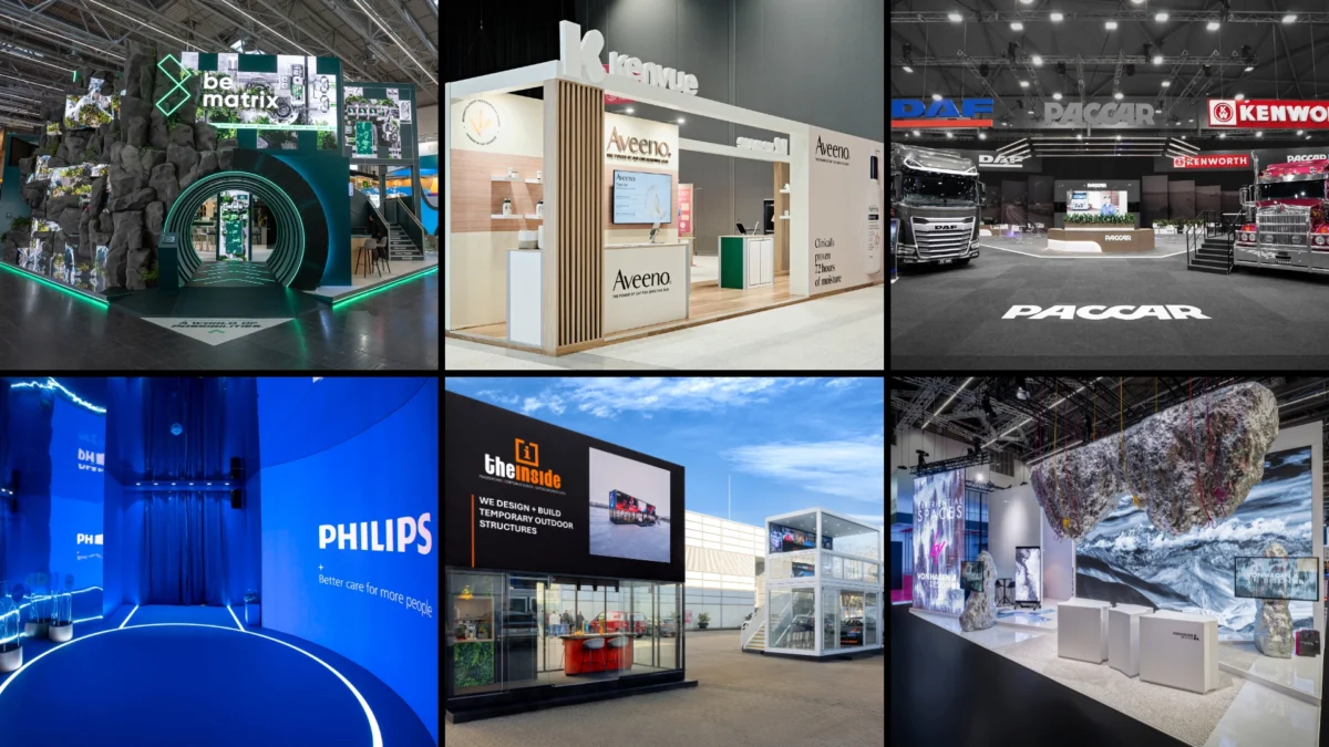 Composite of finalists for the 2026 ExSys Awards Best International Exhibit category