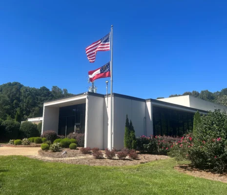 Exterior of the Emerald Carpets facility in Dalton, Georgia