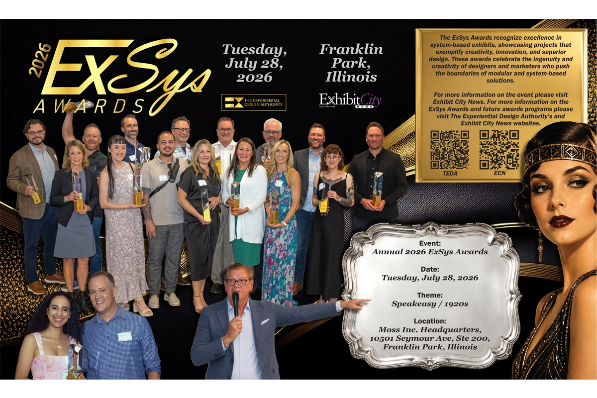 ExSys Awards 2026 promotional graphic with past winners and event details