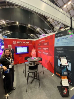 T3 Systems shell scheme stand for Wolfram at a European tradeshow