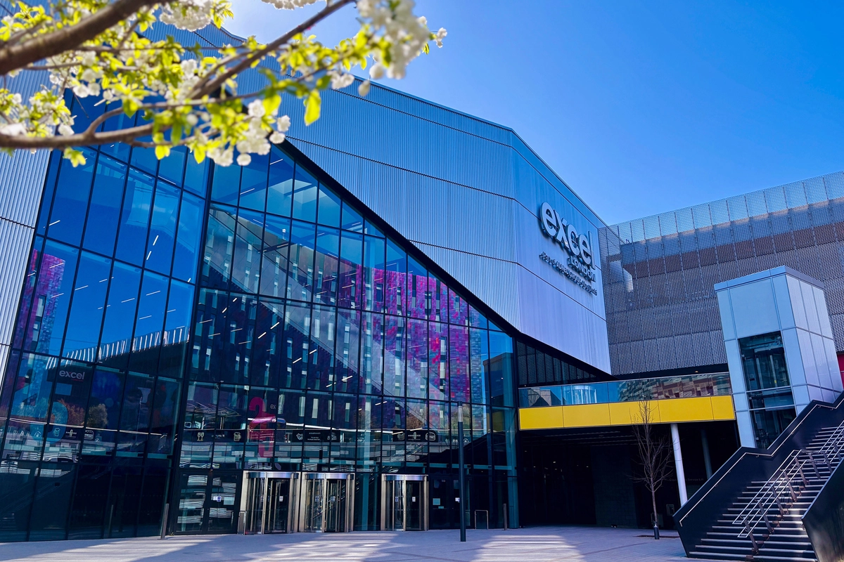 Exterior of Excel London’s expanded conference and exhibition facility