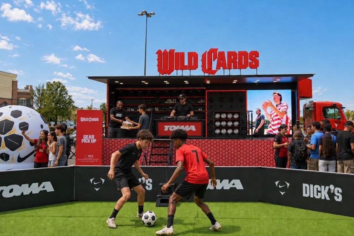 Nike TOMA Wild Cards Tour activation created by Exhibitus