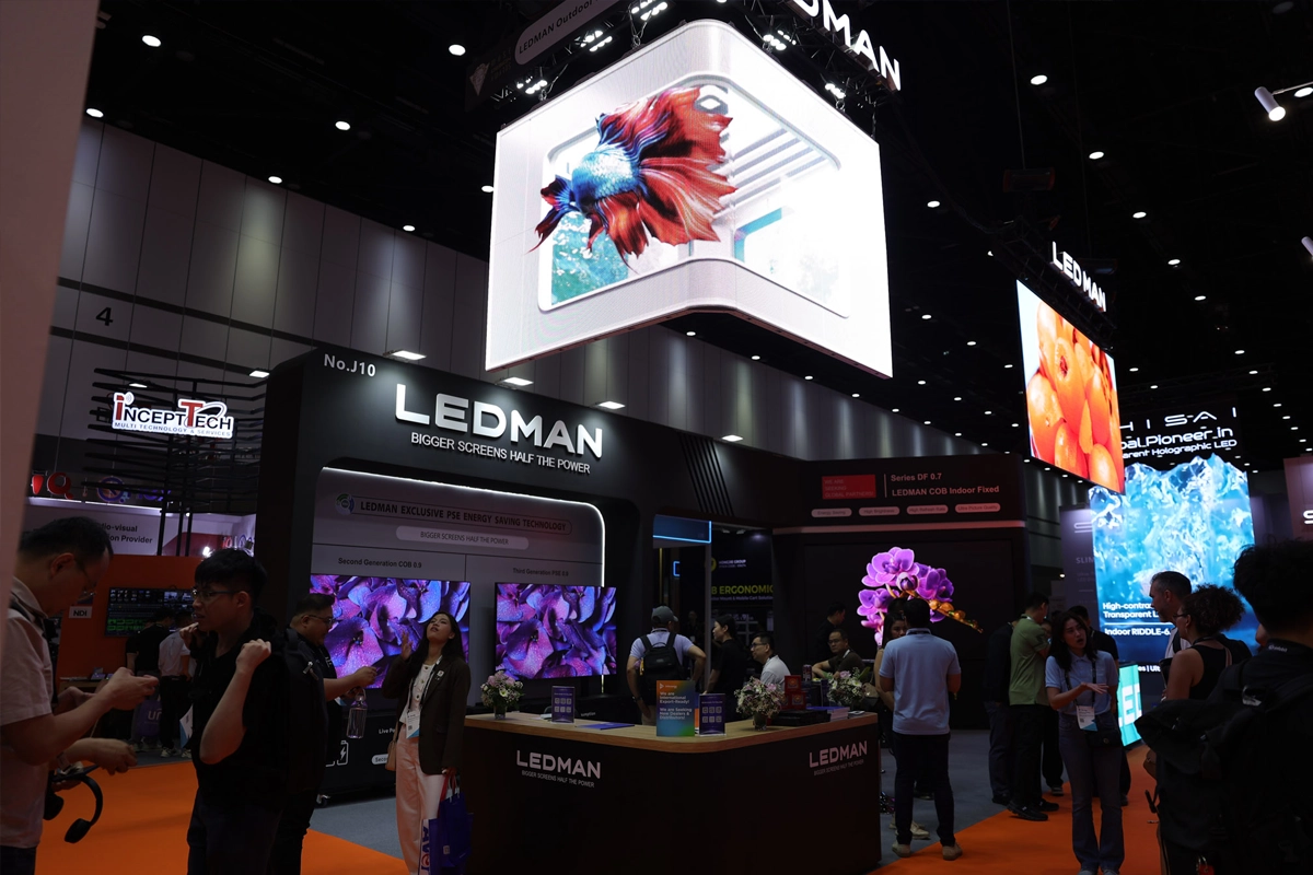 Attendees explore LED display technology at InfoComm Asia 2026 in Bangkok
