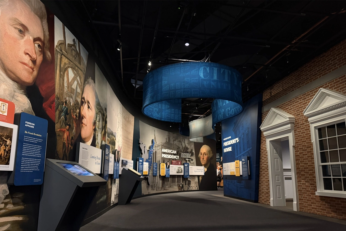 Interior of the redesigned Education Center at George Washington’s Mount Vernon