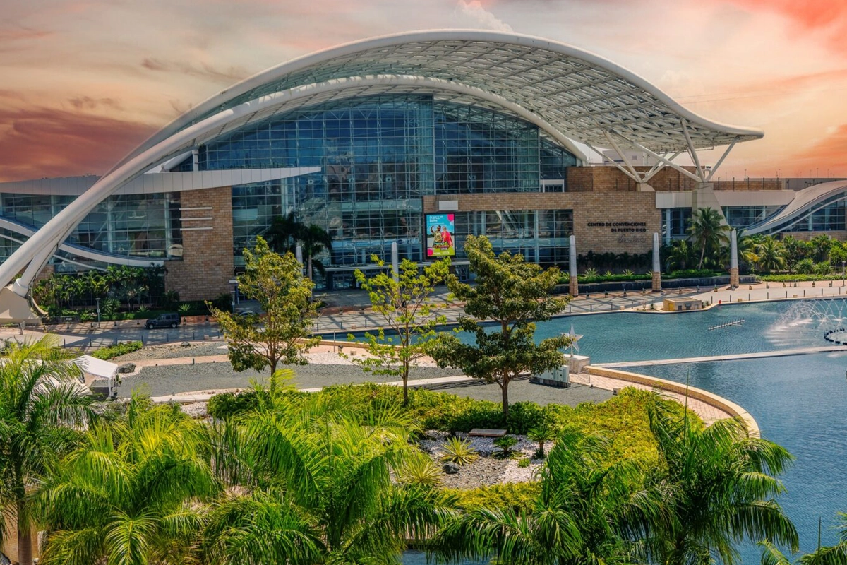 Exterior of the Puerto Rico Convention Center and surrounding Convention District