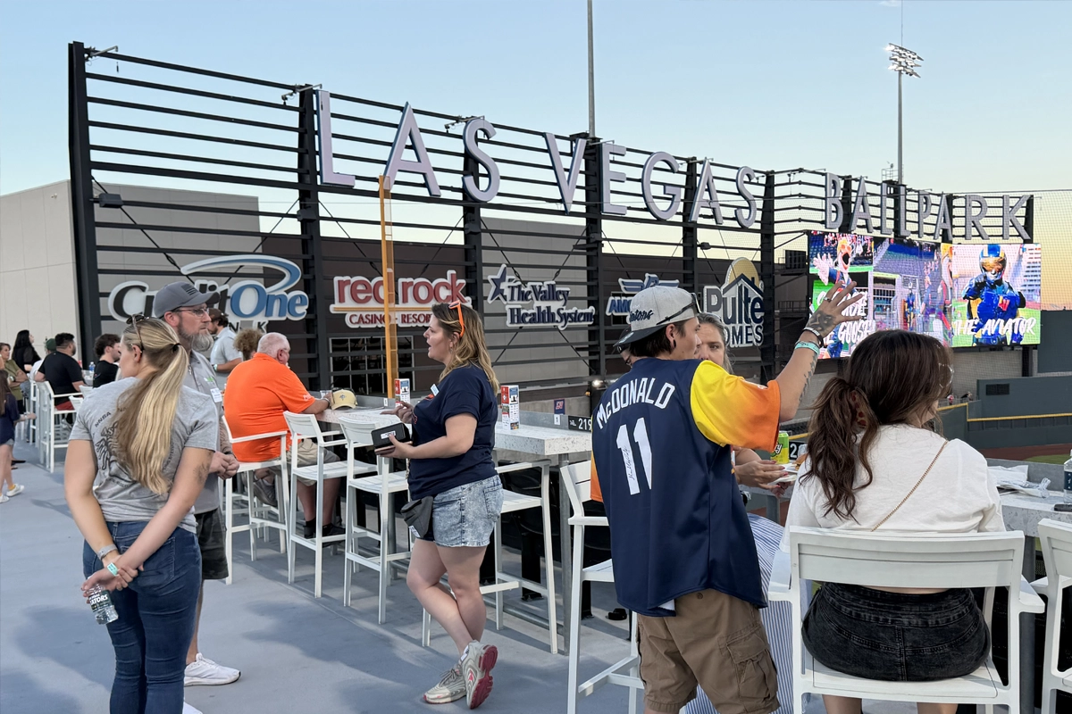 EDPA board members gather for food during Las Vegas EDPA Family Night at Las Vegas Ballpark