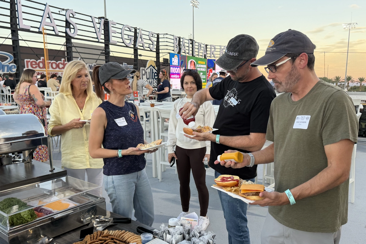 Past and present EDPA board members gather for food at Las Vegas Ballpark