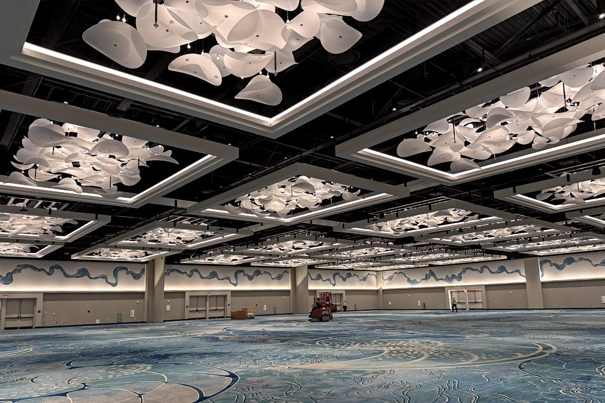 Wide view of the Peninsula ballroom at Walt Disney World Swan and Dolphin