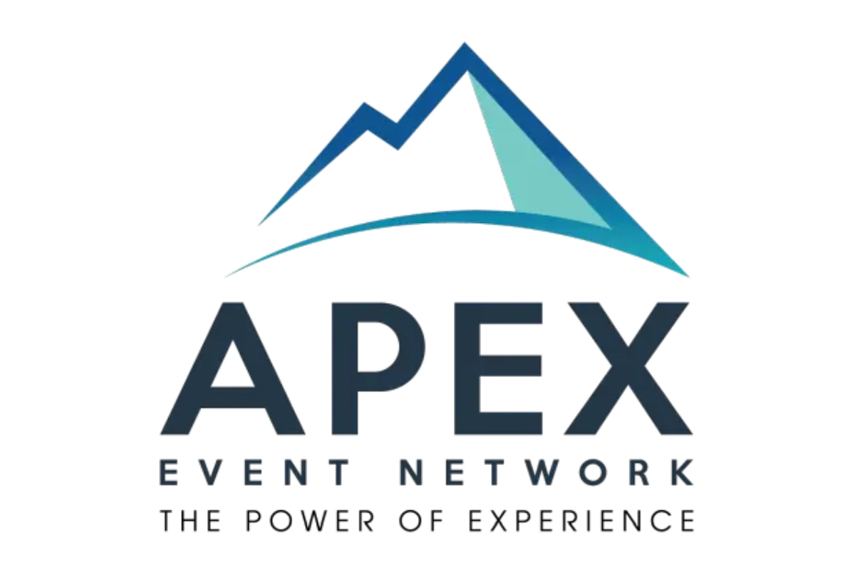 APEX Event Network logo with mountain graphic and “The Power of Experience” tagline