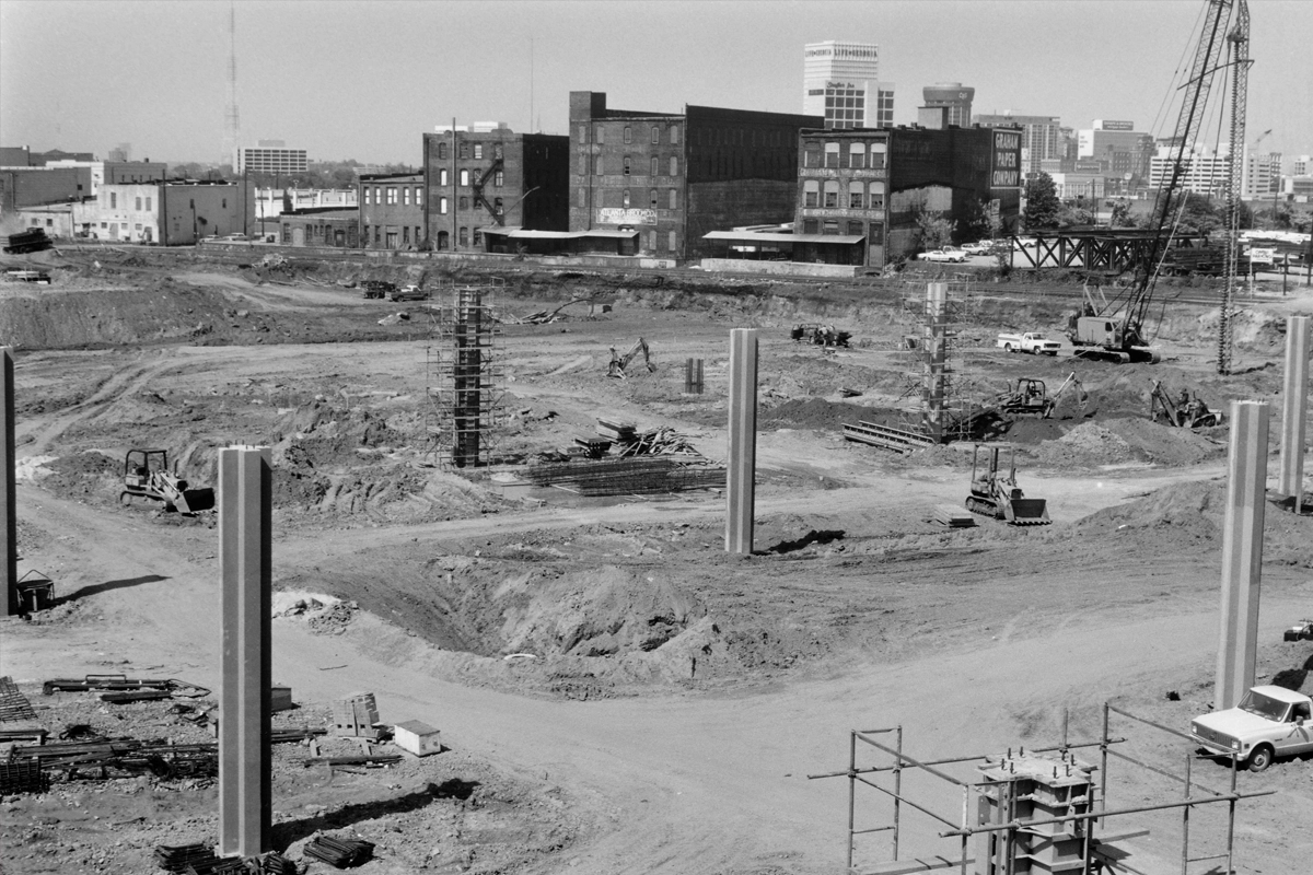 Georgia World Congress Center under construction in downtown Atlanta